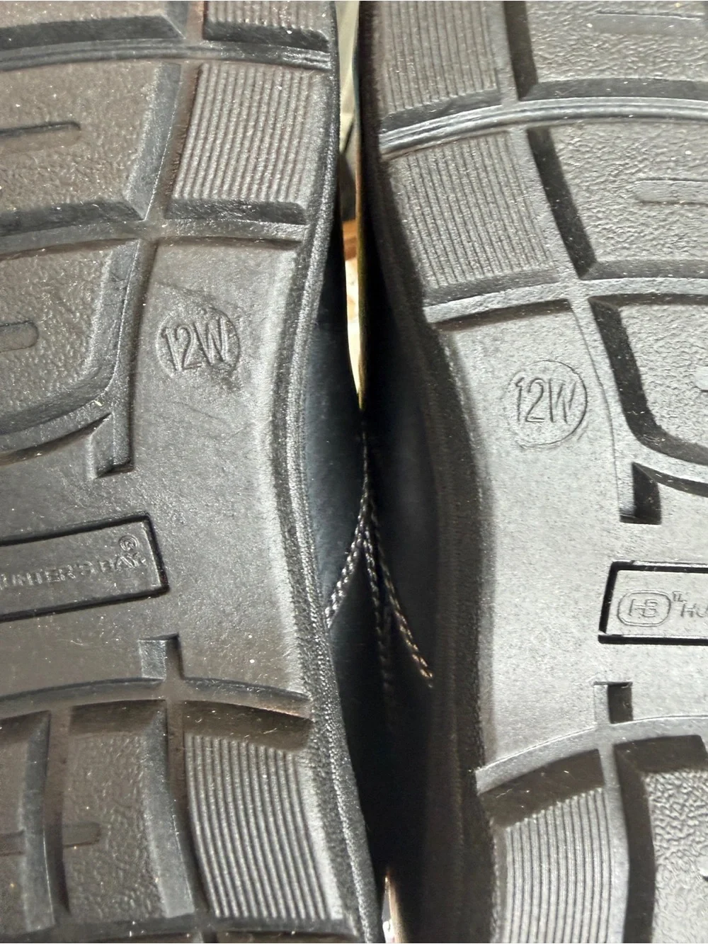 Men's Black Slip-On Leather Loafers - size 12 W